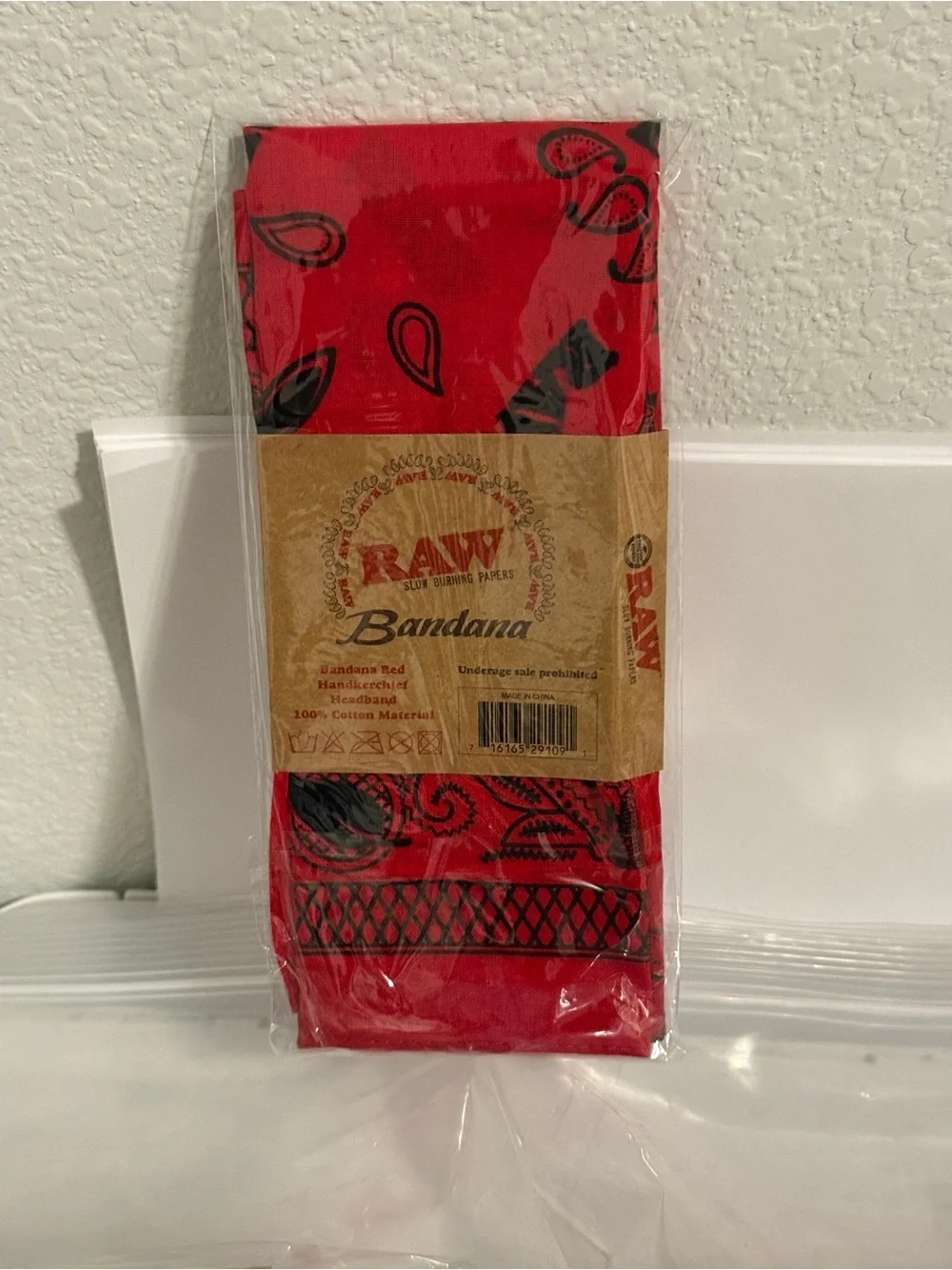Raw red bandana